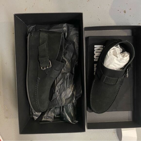 New The Kooples suede leather moccasins black slip ons shoes NIB $475 41 10 - Picture 14 of 16